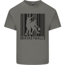 Basketball Barcode Player Mens Cotton T-Shirt Tee Top Charcoal