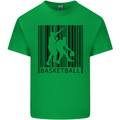 Basketball Barcode Player Mens Cotton T-Shirt Tee Top Irish Green