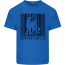 Basketball Barcode Player Mens Cotton T-Shirt Tee Top Royal Blue