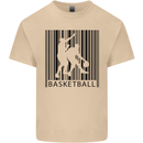 Basketball Barcode Player Mens Cotton T-Shirt Tee Top Sand