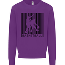 Basketball Barcode Player Mens Sweatshirt Jumper Purple