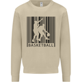 Basketball Barcode Player Mens Sweatshirt Jumper Sand