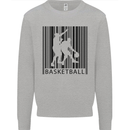 Basketball Barcode Player Mens Sweatshirt Jumper Sports Grey