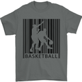 Basketball Barcode Player Mens T-Shirt Cotton Gildan Charcoal