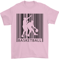 Basketball Barcode Player Mens T-Shirt Cotton Gildan Light Pink