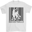 Basketball Barcode Player Mens T-Shirt Cotton Gildan White