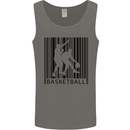 Basketball Barcode Player Mens Vest Tank Top Charcoal