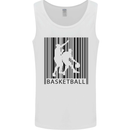 Basketball Barcode Player Mens Vest Tank Top White