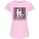 Basketball Barcode Player Womens Petite Cut T-Shirt Light Pink