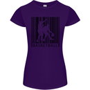 Basketball Barcode Player Womens Petite Cut T-Shirt Purple
