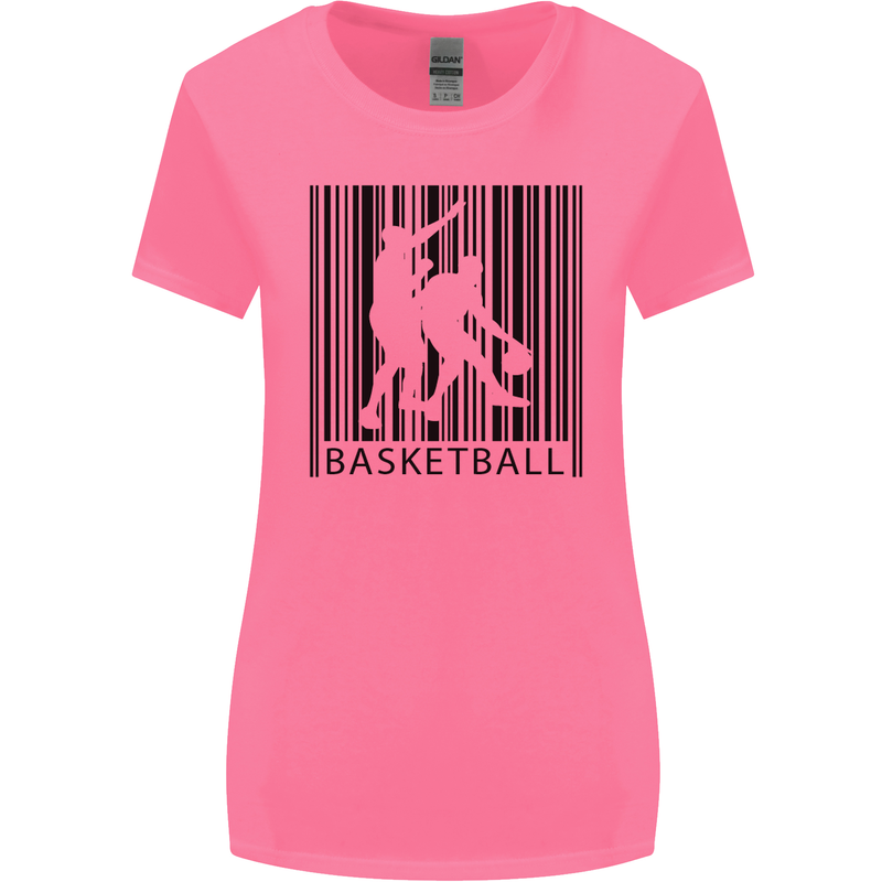 Basketball Barcode Player Womens Wider Cut T-Shirt Azalea