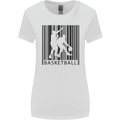 Basketball Barcode Player Womens Wider Cut T-Shirt White