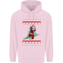 Basketball Santa Player Christmas Funny Childrens Kids Hoodie Light Pink