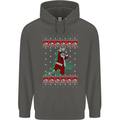 Basketball Santa Player Christmas Funny Childrens Kids Hoodie Storm Grey