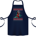 Basketball Santa Player Christmas Funny Cotton Apron 100% Organic Navy Blue