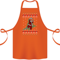 Basketball Santa Player Christmas Funny Cotton Apron 100% Organic Orange