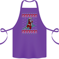 Basketball Santa Player Christmas Funny Cotton Apron 100% Organic Purple