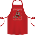 Basketball Santa Player Christmas Funny Cotton Apron 100% Organic Red