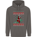 Basketball Santa Player Christmas Funny Mens 80% Cotton Hoodie Charcoal