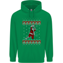 Basketball Santa Player Christmas Funny Mens 80% Cotton Hoodie Irish Green