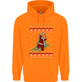 Basketball Santa Player Christmas Funny Mens 80% Cotton Hoodie Orange