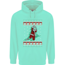 Basketball Santa Player Christmas Funny Mens 80% Cotton Hoodie Peppermint