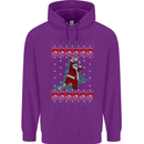 Basketball Santa Player Christmas Funny Mens 80% Cotton Hoodie Purple