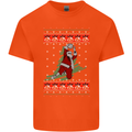 Basketball Santa Player Christmas Funny Mens Cotton T-Shirt Tee Top Orange