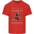 Basketball Santa Player Christmas Funny Mens Cotton T-Shirt Tee Top Red