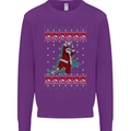 Basketball Santa Player Christmas Funny Mens Sweatshirt Jumper Purple