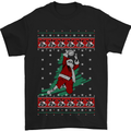 Basketball Santa Player Christmas Funny Mens T-Shirt Cotton Gildan Black