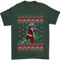 Basketball Santa Player Christmas Funny Mens T-Shirt Cotton Gildan Forest Green