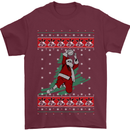 Basketball Santa Player Christmas Funny Mens T-Shirt Cotton Gildan Maroon