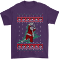Basketball Santa Player Christmas Funny Mens T-Shirt Cotton Gildan Purple