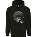 Basketball Skull Childrens Kids Hoodie Black
