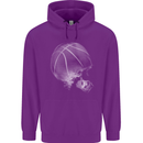Basketball Skull Childrens Kids Hoodie Purple