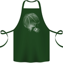 Basketball Skull Cotton Apron 100% Organic Forest Green