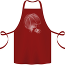 Basketball Skull Cotton Apron 100% Organic Maroon