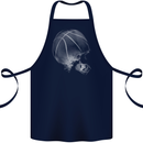 Basketball Skull Cotton Apron 100% Organic Navy Blue