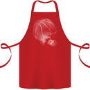 Basketball Skull Cotton Apron 100% Organic Red
