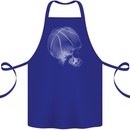 Basketball Skull Cotton Apron 100% Organic Royal Blue