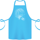 Basketball Skull Cotton Apron 100% Organic Turquoise