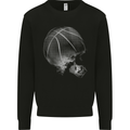 Basketball Skull Kids Sweatshirt Jumper Black