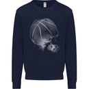 Basketball Skull Kids Sweatshirt Jumper Navy Blue
