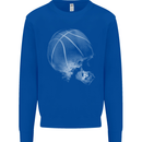 Basketball Skull Kids Sweatshirt Jumper Royal Blue