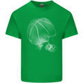 Basketball Skull Kids T-Shirt Childrens Irish Green