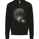 Basketball Skull Mens Sweatshirt Jumper Black