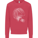 Basketball Skull Mens Sweatshirt Jumper Heliconia