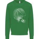Basketball Skull Mens Sweatshirt Jumper Irish Green
