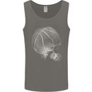 Basketball Skull Mens Vest Tank Top Charcoal